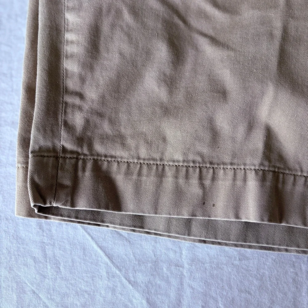 Polo Ralph Lauren Mens Khaki Chino Shorts Tan Cotton Twill Size 34 Flat Front